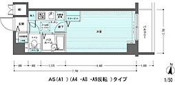 RESIDIA多摩川 1Kの間取図画像
