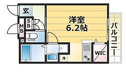 ウォームスビル神戸元町JP 1Kの間取図画像
