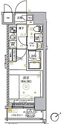 リルシアグランデ横濱吉野町 1Kの間取図画像