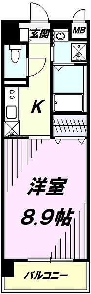 アベニール国立 ｜東京都国立市富士見台２丁目(賃貸マンション1K・2階・29.58㎡)の写真 その2