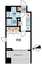 CASSIA押上 1Kの間取図画像