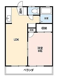 T・Yハイツ 1LDKの間取図画像