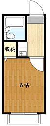 プレステージ谷塚 1Kの間取図画像