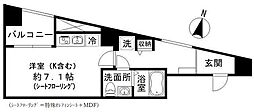 フロレゾン代々木 ワンルームの間取図画像