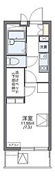 レオパレスリリー 1Kの間取図画像
