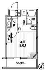 GRANPASEO巣鴨 1Kの間取図画像