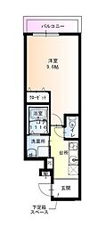 フジパレス西宮甲東園II番館 1Kの間取図画像