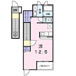 サンフルールMD ワンルームの間取図画像