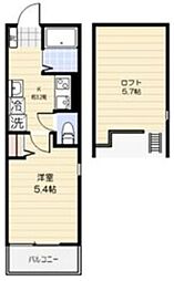 ベレッツア中板橋 1Kの間取図画像