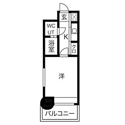 エステート・モア高宮PAIR 1Kの間取図画像