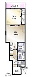 フジパレス伊孑志 1LDKの間取図画像