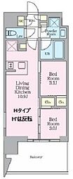 クレストコート東陽町 2LDKの間取図画像