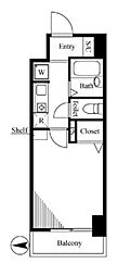 日神パレステージ三軒茶屋2 1Kの間取図画像