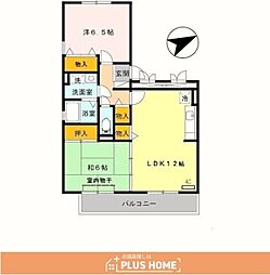 ファースト西浜 2LDKの間取図画像