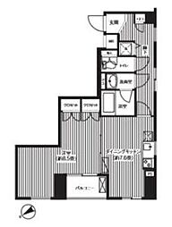 麻布イーストコア 1DKの間取図画像