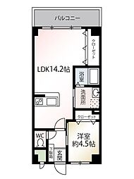 ダイアパレス白金 1LDKの間取図画像