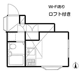 ウェルシィセブン ワンルームの間取図画像