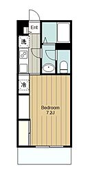 リブリ・東林間 1Kの間取図画像