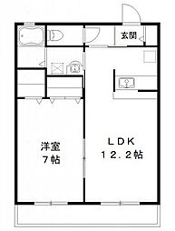 メゾンデルフィ 1LDKの間取図画像