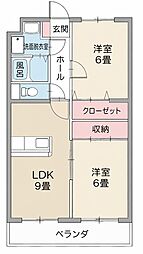 GRANDEUR 2LDKの間取図画像