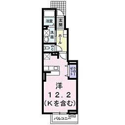 ラ・ヴィダ・カリファス ワンルームの間取図画像