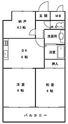 シティフォーラム溝ノ口 2SDKの間取図画像