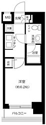 プレール・ドゥーク池袋 1Kの間取図画像