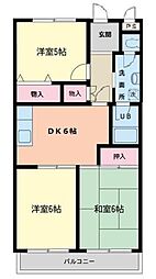 第五メゾン相葉コーポ 3DKの間取図画像