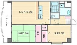 プリンシパル香椎 2LDKの間取図画像