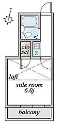 エイコウハウス ワンルームの間取図画像