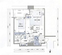 アイランドシティオーシャン&フォレストタワーレジデンスウエスト棟 1LDKの間取図画像