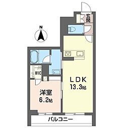 クリスフォート 3階1LDKの間取り