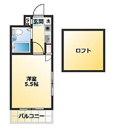 アネックス神楽坂 1Kの間取図画像
