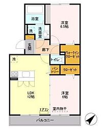 フレア 2LDKの間取図画像