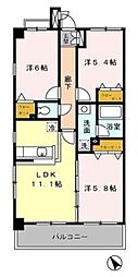 ハートヒルズ上大岡 3LDKの間取図画像