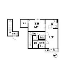 メゾン・ド・フォルテシモ一号館 1LDKの間取図画像