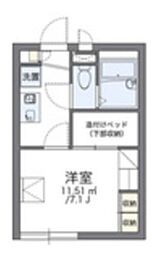 レオパレスアンティーク 1Kの間取図画像