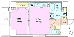 銀座レジデンス参番館 1LDKの間取図画像