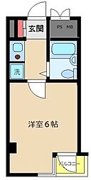 リレント北赤羽 1Kの間取図画像