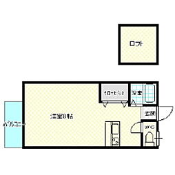 ヴォーネン笹丘 ワンルームの間取図画像