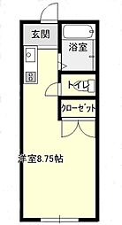 ハイムケヤキ ワンルームの間取図画像