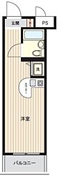 メゾンミール港南 2階ワンルームの間取り