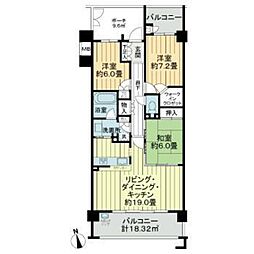 アデニウム吉祥寺 3LDKの間取図画像