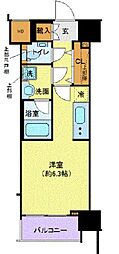 ラグディア芝公園 ワンルームの間取図画像