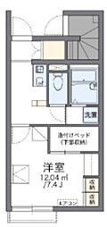 レオパレスサンモールガーデン 1Kの間取図画像