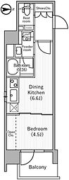 ニド元浅草 1DKの間取図画像