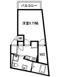 THECITY塩屋 1Kの間取図画像