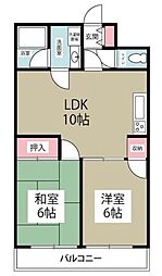 ニューアネックス 2LDKの間取図画像