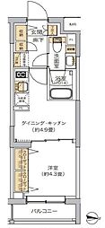 リビオメゾン湯島 1DKの間取図画像