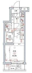 クレヴィスタ北千住 1Kの間取図画像
